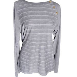 The North Face Striped Long Sleeve Size Large Women's.